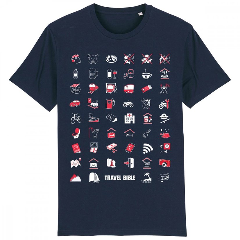 Merino triko s ikonkami – edice Svět - Střih: Pánské, Velikost: M